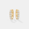 Graceful Five-Stone Graduated Diamond Hoops
