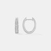 Sleek Channel-Set Tapered Diamond Hoops