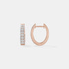 Sleek Channel-Set Tapered Diamond Hoops