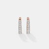Sleek Channel-Set Tapered Diamond Hoops