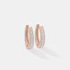 Sleek Channel-Set Tapered Diamond Hoops