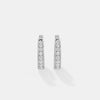Sleek Channel-Set Tapered Diamond Hoops