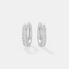 Sleek Channel-Set Tapered Diamond Hoops