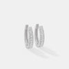 Sleek Channel-Set Tapered Diamond Hoops