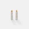 Sleek Channel-Set Tapered Diamond Hoops