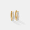 Sleek Channel-Set Tapered Diamond Hoops