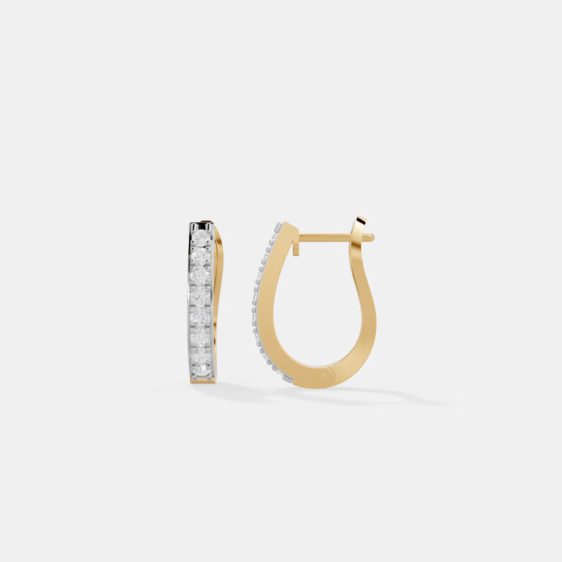 Modern Bar-Set Linear Diamond Earrings