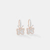 Butterfly Diamond Hoop Earrings