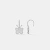 Butterfly Diamond Hoop Earrings
