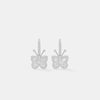 Butterfly Diamond Hoop Earrings