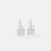 Butterfly Diamond Hoop Earrings