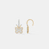 Butterfly Diamond Hoop Earrings