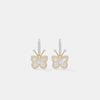 Butterfly Diamond Hoop Earrings