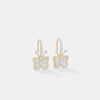 Butterfly Diamond Hoop Earrings