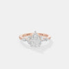 The Halo Pear Pavé Ring