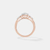The Halo Pear Pavé Ring