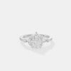 The Halo Pear Pavé Ring