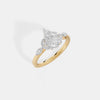 The Halo Pear Pavé Ring