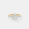 The Halo Pear Pavé Ring
