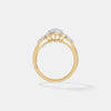 The Halo Pear Pavé Ring