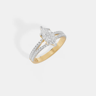 The Marquise Split-Band Ring