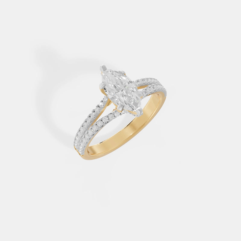 The Marquise Split-Band Ring