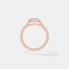 The Linear Emerald Halo Ring