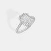 The Linear Emerald Halo Ring
