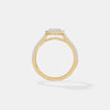 The Linear Emerald Halo Ring