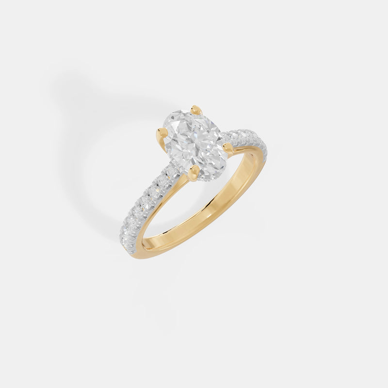 The Lumina Oval Pavé Ring
