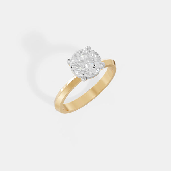 1CT Round Classic Solitaire Ring
