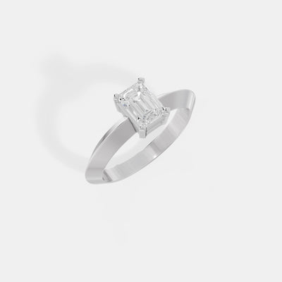 The Architectural Emerald-Cut Solitaire Ring