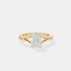 1CT Split-Shank Emerald Ring