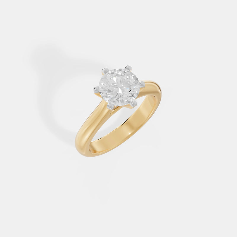 The Bold Compass Round Solitaire Ring