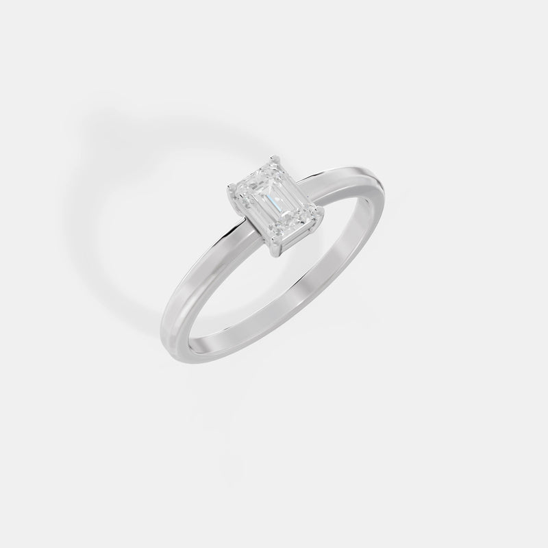 0.60CT Emerald-Cut Ring