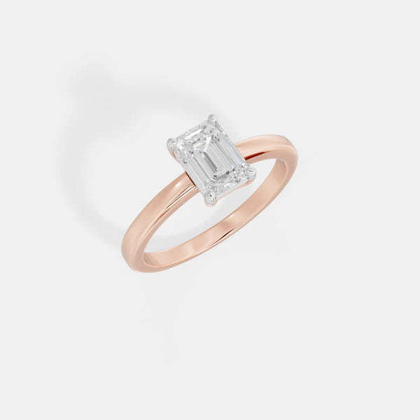 1CT Emerald Solitaire Ring