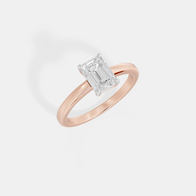 1CT Emerald Solitaire Ring
