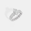 The Marquise Petal Halo Ring