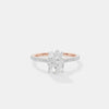 Serene Oval Pavé Solitaire Ring