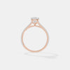 Serene Oval Pavé Solitaire Ring