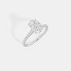 Serene Oval Pavé Solitaire Ring