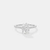 Serene Oval Pavé Solitaire Ring
