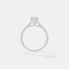 Serene Oval Pavé Solitaire Ring