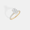 Serene Oval Pavé Solitaire Ring