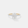 Serene Oval Pavé Solitaire Ring