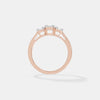 Linear Trinity Emerald-Cut Ring