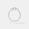 Linear Trinity Emerald-Cut Ring