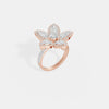 Radiant Bloom Diamond Floral Ring