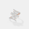 Flora Pavé Bypass Ring