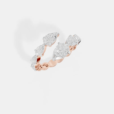 Aria Pear Mosaic Open Ring